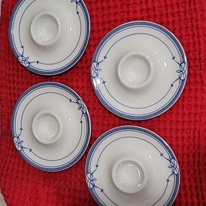 Limoges Cafe Paris Bernardaud Egg Plates Set 4